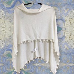 NWT Cynthia Rowley- 100% Cotton White poncho
